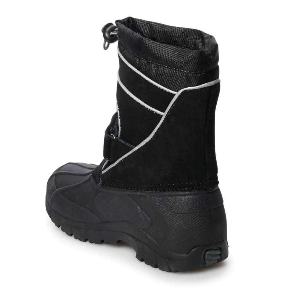 Totes Kids Black and Gray Snow Boots Size 1